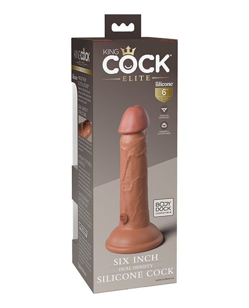King Cock Elite 6" Dual Density Silicone Cock | Shop Lowest Prices at fonlove.shop