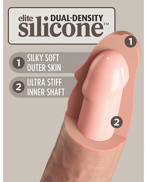 King Cock Elite 7" Dual Density Vibrating Silicone Cock W/remote | Shop Lowest Prices at fonlove.shop