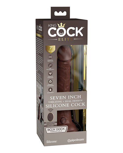 King Cock Elite 7" Dual Density Vibrating Silicone Cock W/remote | Shop Lowest Prices at fonlove.shop