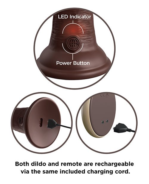 King Cock Elite 7" Dual Density Vibrating Silicone Cock W/remote | Shop Lowest Prices at fonlove.shop
