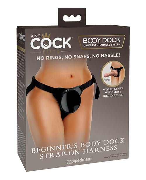 King Cock Elite Beginner's Body Dock Strap On Harness - Black | Shop Lowest Prices at fonlove.shop