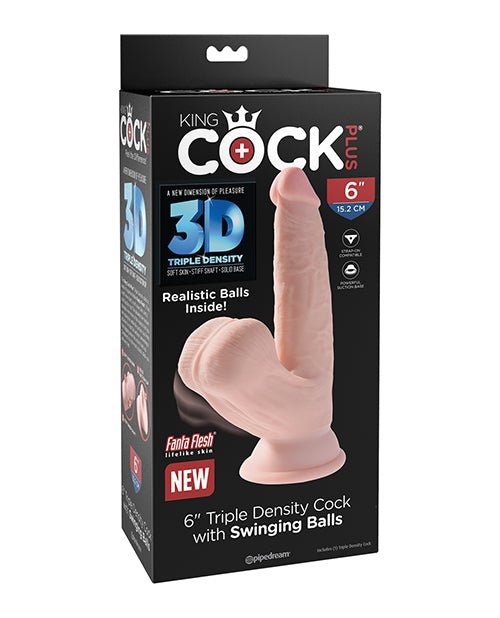 King Cock Plus Triple Density Cock W/swinging Balls - Ivory | Shop Lowest Prices at fonlove.shop