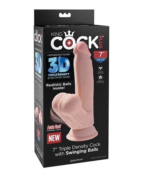King Cock Plus Triple Density Cock W/swinging Balls - Ivory | Shop Lowest Prices at fonlove.shop