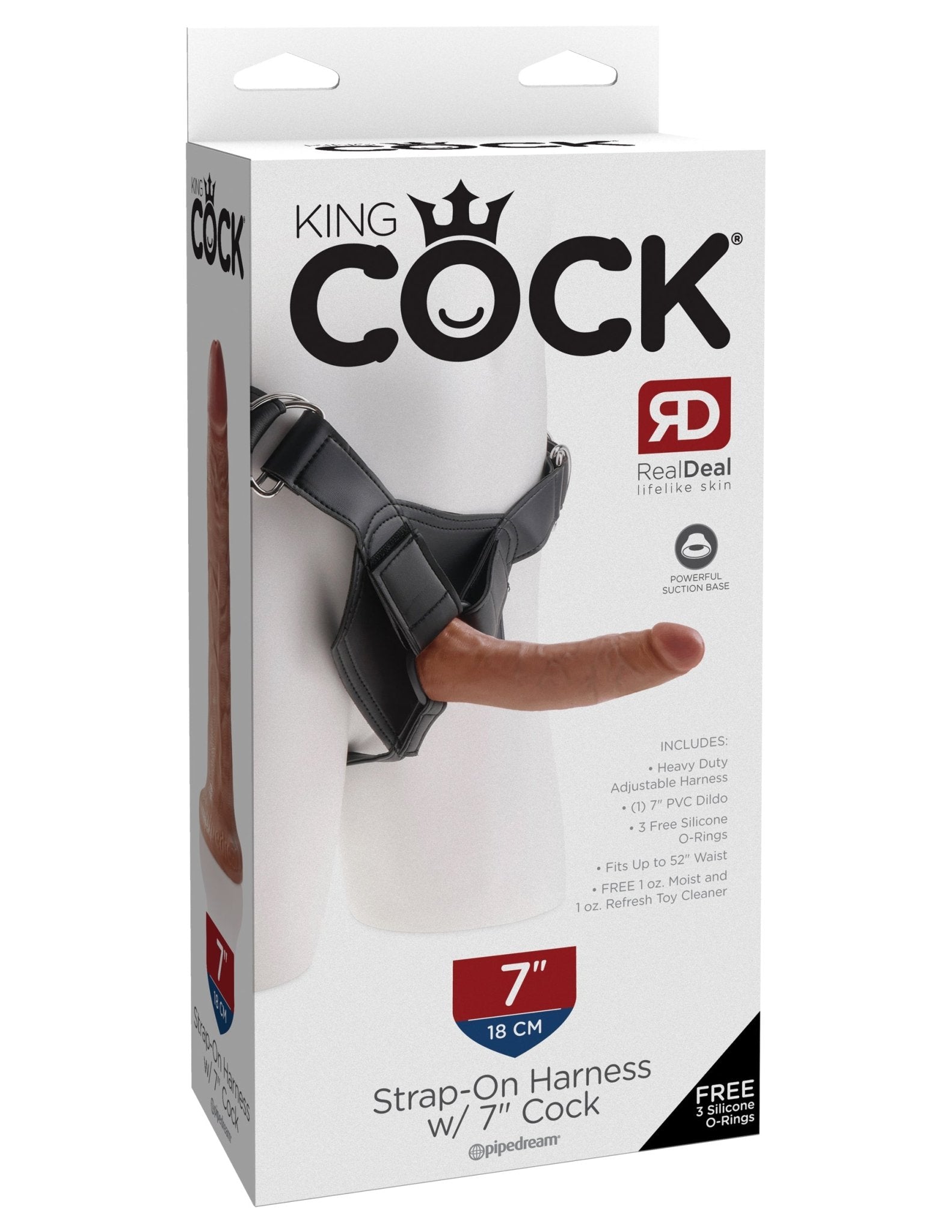 King Cock Strap - On Harness w/ 7" Cock | Shop Lowest Prices at fonlove.shop