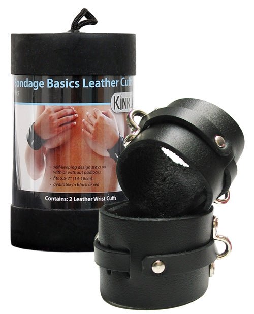 Kinklab Leather Wrist Cuffs - Black | Shop Lowest Prices at fonlove.shop
