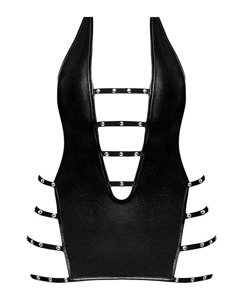 Lust Portia Mini Dress W/plush Elastic Strapping Black | Shop Lowest Prices at fonlove.shop