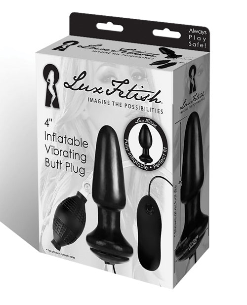 Lux Fetish 4" Inflatable Vibrating Butt Plug | Shop Lowest Prices at fonlove.shop
