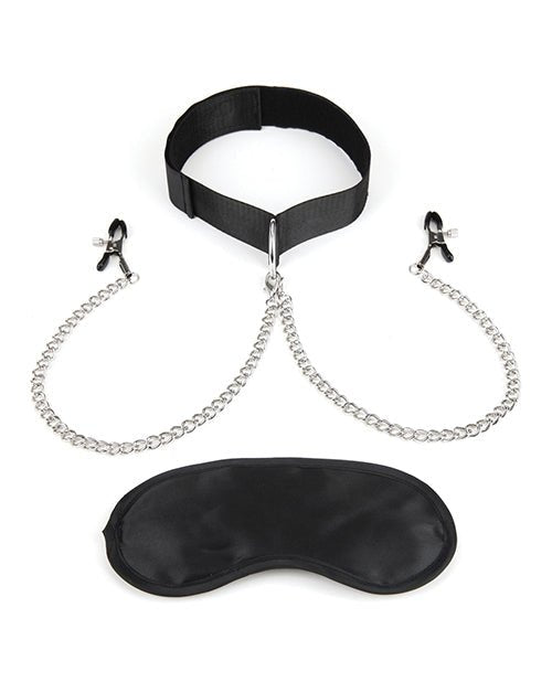 Lux Fetish Collar & Nipple Clamps W/adjustable Pressure Clamps | Shop Lowest Prices at fonlove.shop