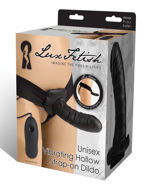 Lux Fetish Unisex Vibrating Hollow Strap On Dildo | Shop Lowest Prices at fonlove.shop