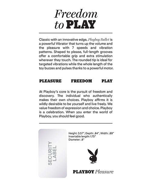 Playboy Pleasure Playboy Bullet Vibrator | Shop Lowest Prices at fonlove.shop