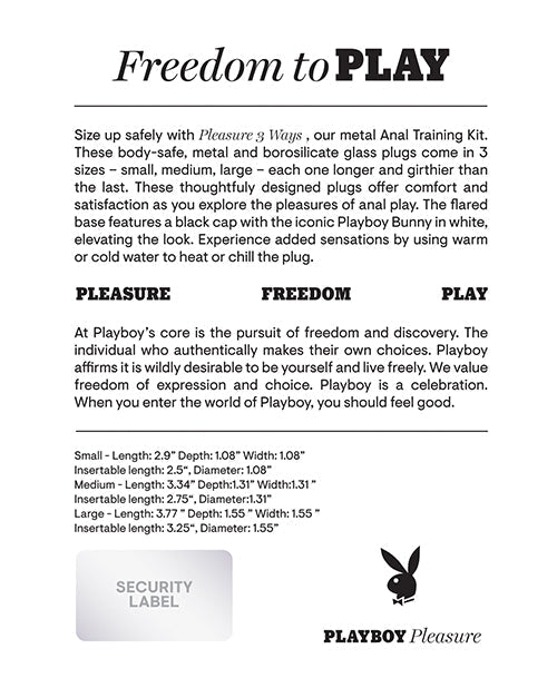 Playboy Pleasure Pleasure 3 Ways Butt Plugs | Shop Lowest Prices at fonlove.shop