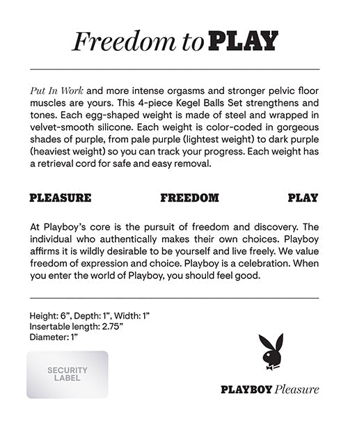 Playboy Pleasure Put In Work Kegel Set | Shop Lowest Prices at fonlove.shop