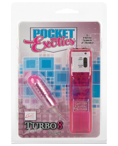 Pocket Exotics Turbo 8 Accelerator Single Bullet - Pink | Shop Lowest Prices at fonlove.shop
