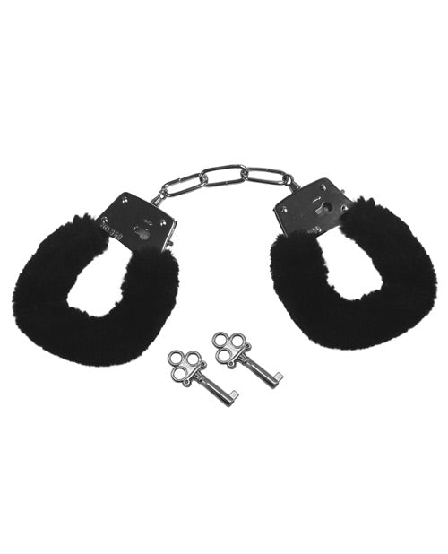 Sex & Mischief Furry Handcuffs - Black | Shop Lowest Prices at fonlove.shop