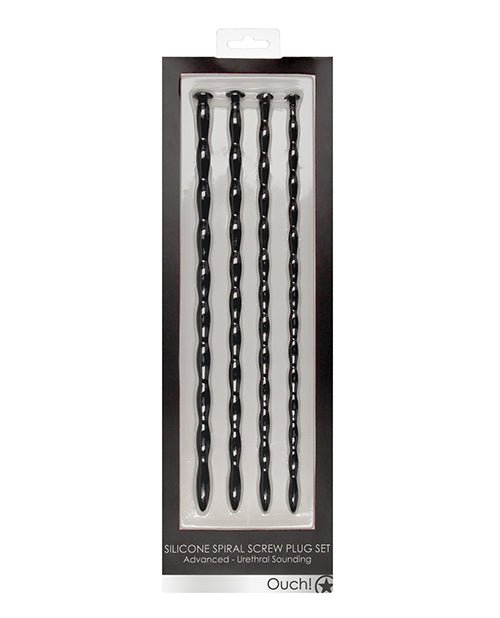 Shots Ouch Advanced Urethral Sounding Silicone Spiral Plug Set | Shop Lowest Prices at fonlove.shop