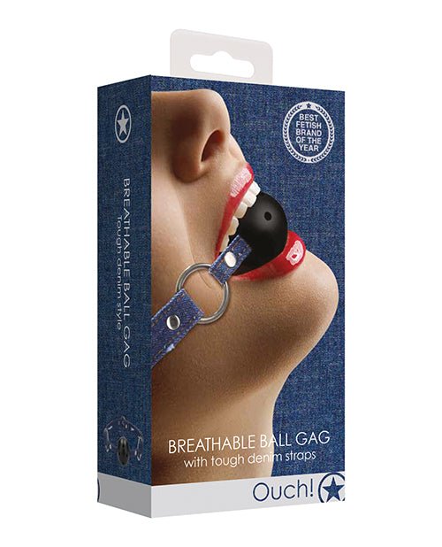 Shots Ouch Breathable Ball Gag W/denim Straps | Shop Lowest Prices at fonlove.shop