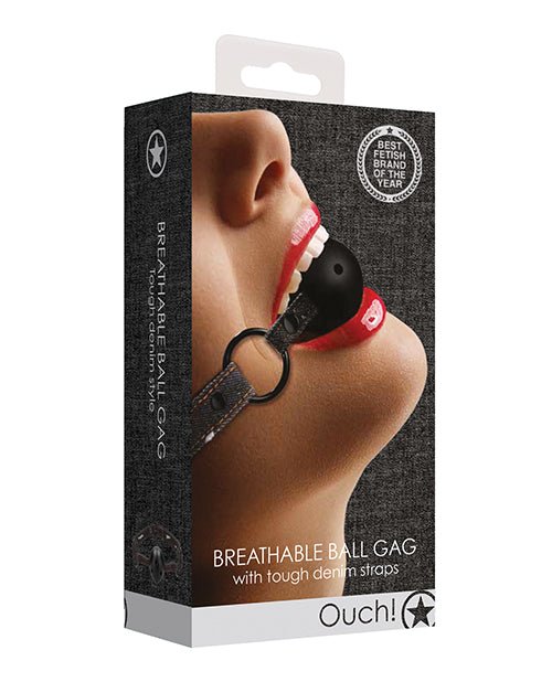 Shots Ouch Breathable Ball Gag W/denim Straps | Shop Lowest Prices at fonlove.shop