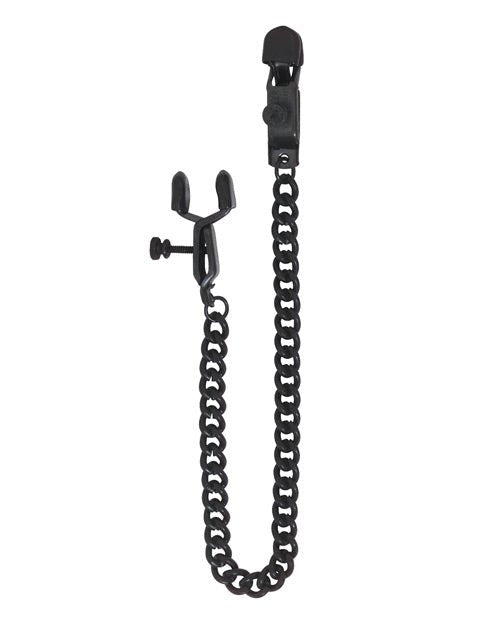 Spartacus Adjustable Alligator Nipple Clamps W/black Chain | Shop Lowest Prices at fonlove.shop