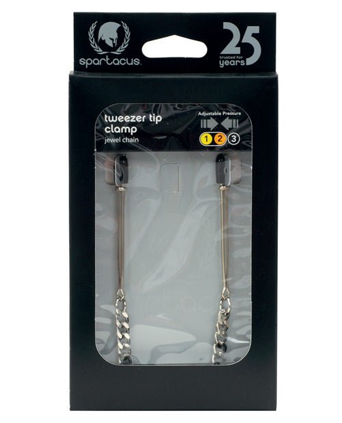 Spartacus Adjustable Tweezer Nipple Clamps W/jewel Chain | Shop Lowest Prices at fonlove.shop