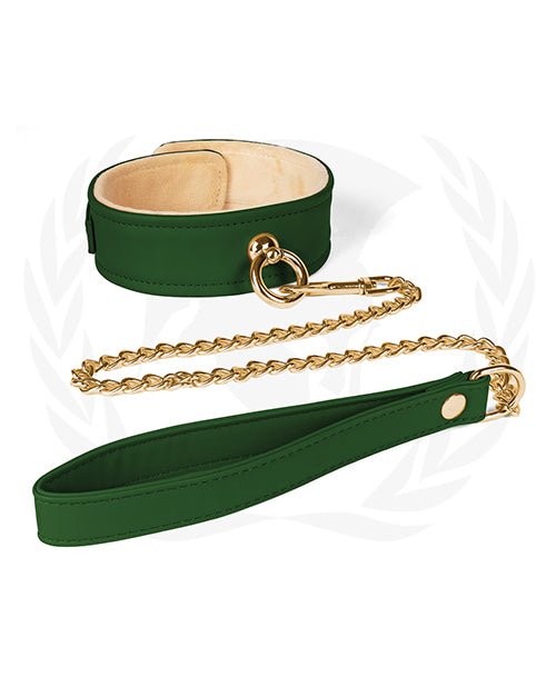 Spartacus Plush Lined Pu Collar & Chained Leash | Shop Lowest Prices at fonlove.shop