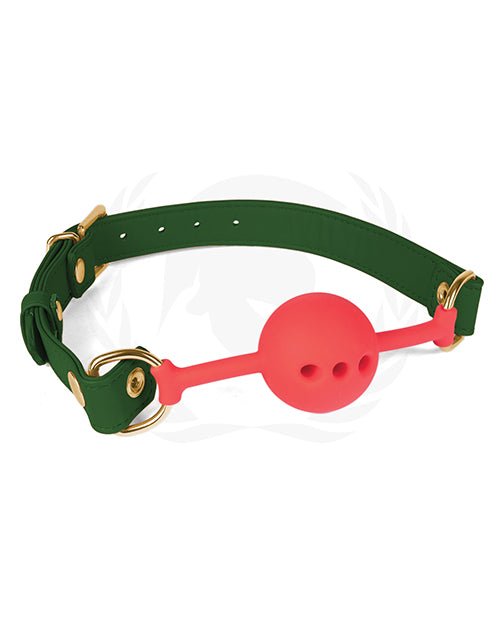 Spartacus Silicone Ball Gag W/green Pu Straps - 46 Mm Green | Shop Lowest Prices at fonlove.shop