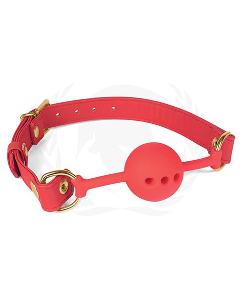 Spartacus Silicone Ball Gag W/red Pu Straps - 46 Mm Red | Shop Lowest Prices at fonlove.shop