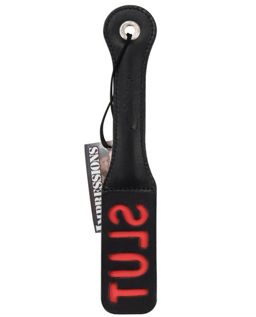 Sportsheets 12" Leather Slut Impression Paddle | Shop Lowest Prices at fonlove.shop