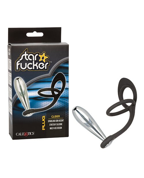 Star Fucker Glider Gem Plug W/silicone Enhancer - Black | Shop Lowest Prices at fonlove.shop