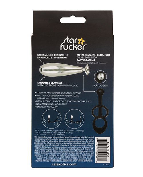 Star Fucker Glider Gem Plug W/silicone Enhancer - Black | Shop Lowest Prices at fonlove.shop