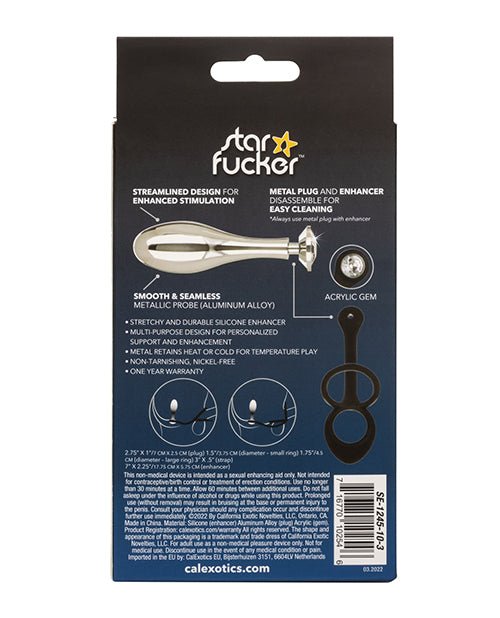 Star Fucker Teardrop Gem Plug W/silicone Enhancer - Black | Shop Lowest Prices at fonlove.shop