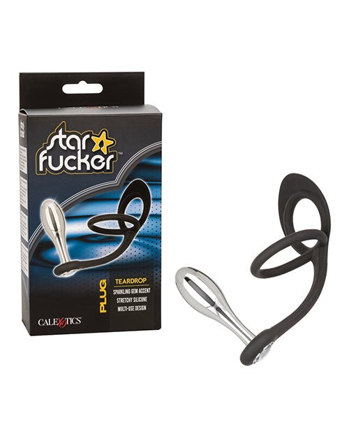 Star Fucker Teardrop Gem Plug W/silicone Enhancer - Black | Shop Lowest Prices at fonlove.shop