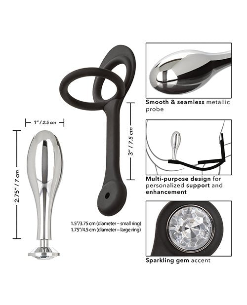 Star Fucker Teardrop Gem Plug W/silicone Enhancer - Black | Shop Lowest Prices at fonlove.shop