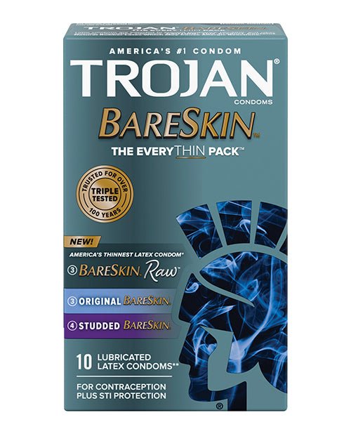 Trojan Bareskin Everythin Condom - Variety Pack Of 10 | Shop Lowest Prices at fonlove.shop