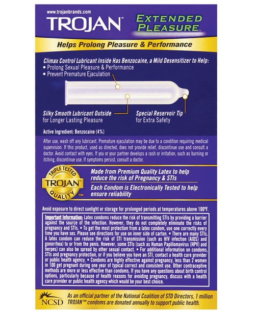Trojan Extended Pleasure Condoms | Shop Lowest Prices at fonlove.shop