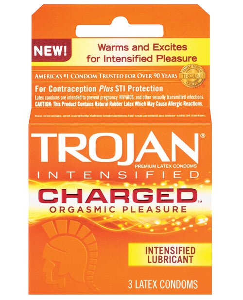 Trojan Intensified Charged Condoms - Box Of 3 | Shop Lowest Prices at fonlove.shop