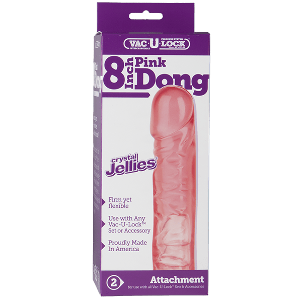 Vac - u - lock 8" Crystal Jellie Pink | Shop Lowest Prices at fonlove.shop