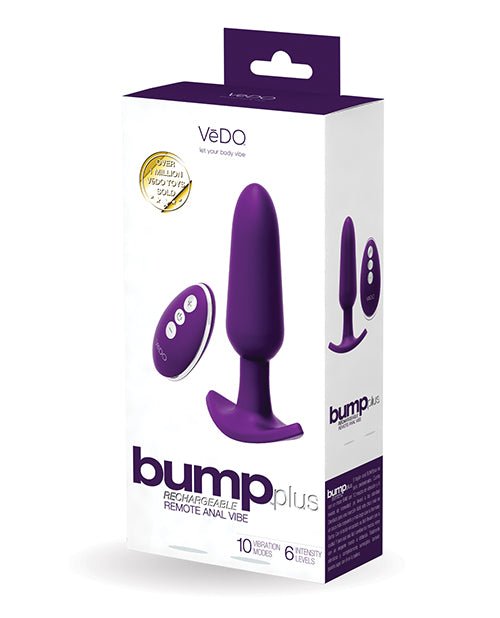 Vedo Bump Plus Rechareable Remote Control Anal Vibe - Deep Purple | Shop Lowest Prices at fonlove.shop
