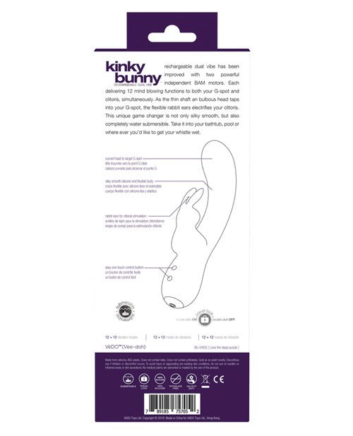Vedo Kinky Bunny Plus Rechargeable Dual Vibe | Shop Lowest Prices at fonlove.shop