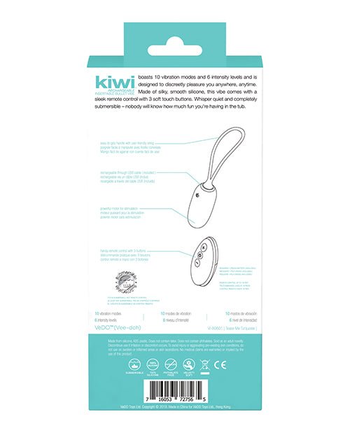 Vedo Kiwi Rechargeable Insertable Bullet - Tease Me Turquoise | Shop Lowest Prices at fonlove.shop