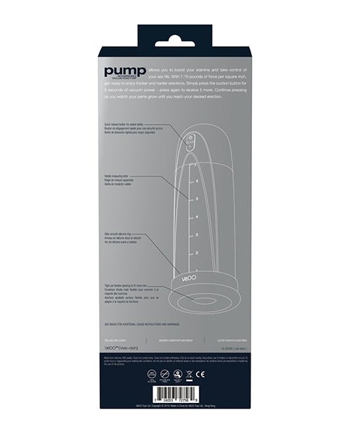 Vedo Pump Rechargeable Vacuum Penis Pump - Just Black | Shop Lowest Prices at fonlove.shop