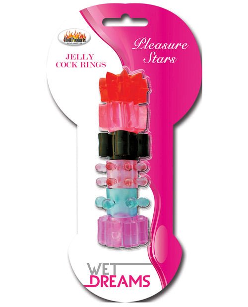 Wet Dreams Pleasure Stars Jelly Cock Rings (6 Pack) | Shop Lowest Prices at fonlove.shop