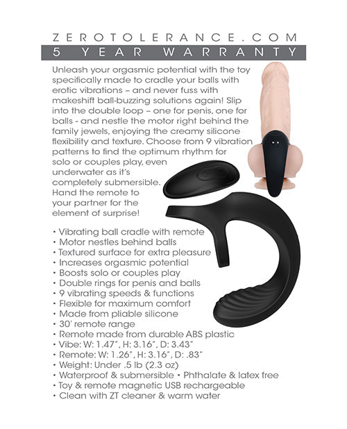 Zero Tolerance Vibrating Ball Cradle | Shop Lowest Prices at fonlove.shop
